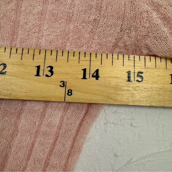 Zara Pink Alpaca Wool Blend Ribbed Turtleneck Sweater Womens S Pullo Preppy Fall - Picture 9 of 9